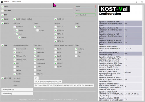 KOST-Val Configuration del 1