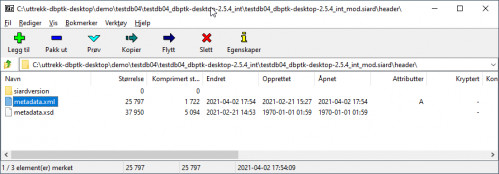 Del 12: .siard\header\metadata.xml er oppdatert med endringene