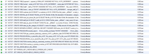 k) Del 4 sakila-schema.sql for database og struktur (tabeller, views, prosedyrer, funksjoner)